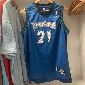 VINTAGE Kevin Garnett Timberwolves Jersey Large